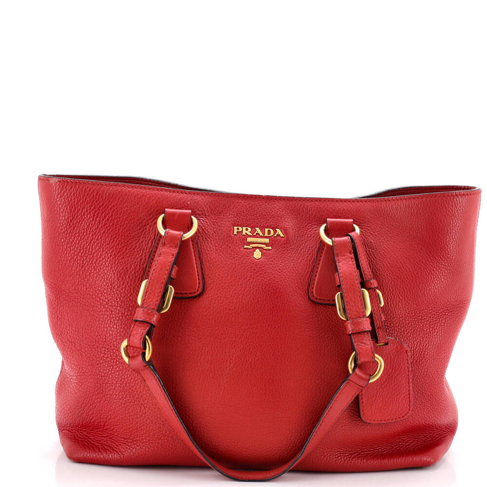Prada Medium Belted Buckle Open Tote